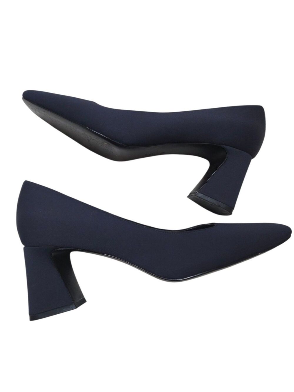 Donald Pliner Navy Block Chunky Heel Square Toe 11M Classy Office Designer S1